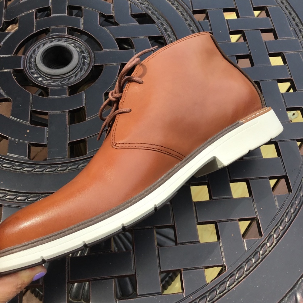 Cole Haan Men's Cognac Leather Chukka Boots - Picture 6 of 9